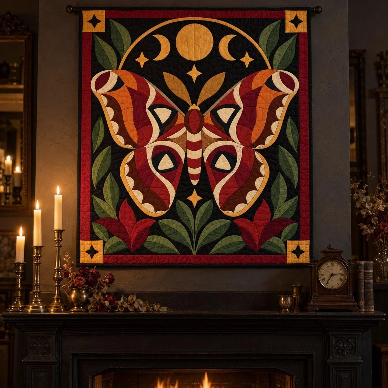 Atlas Moth quilt pattern