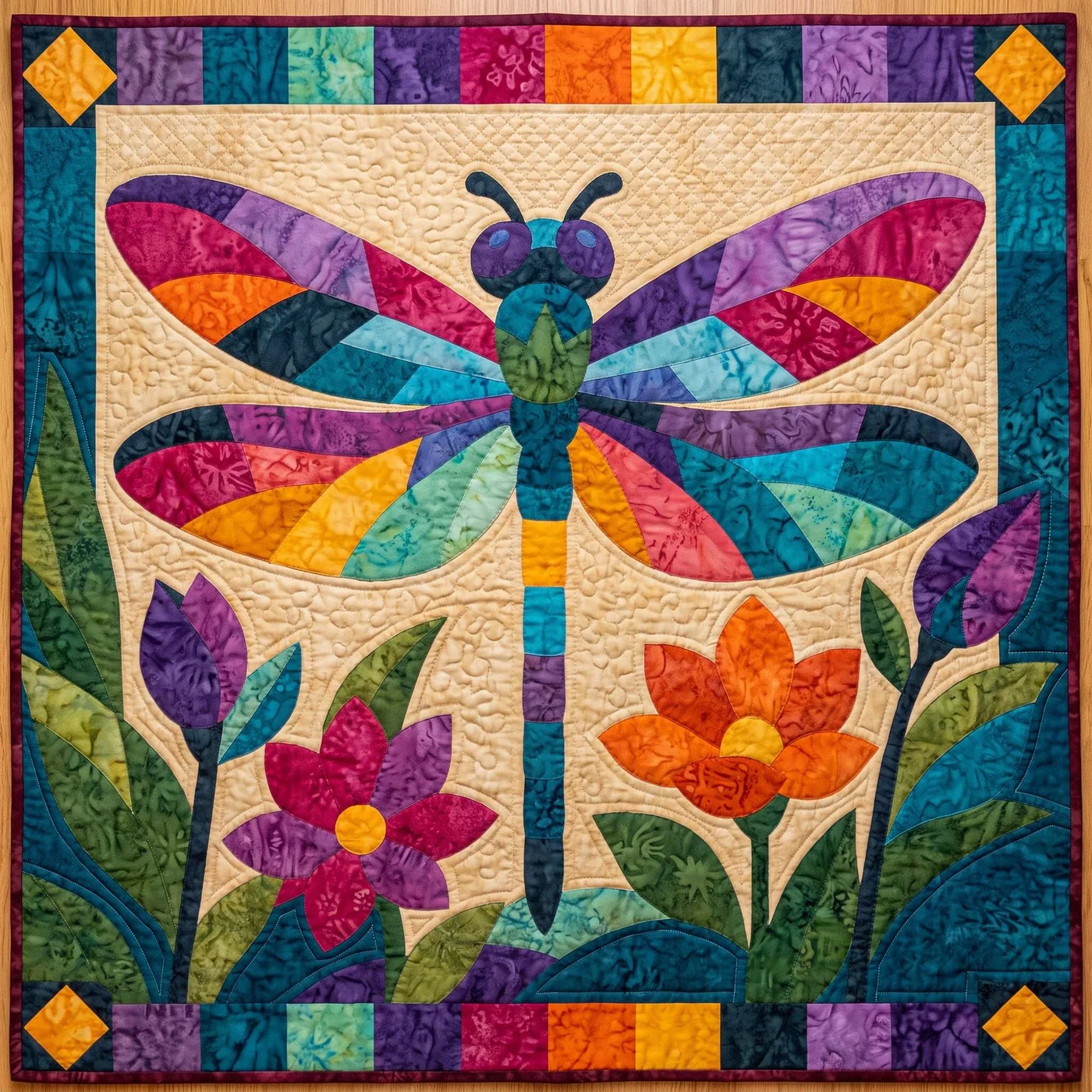 Dragonfly quilt pattern