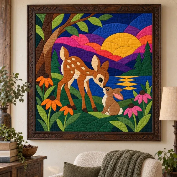 Fawn and Bunny quilt pattern