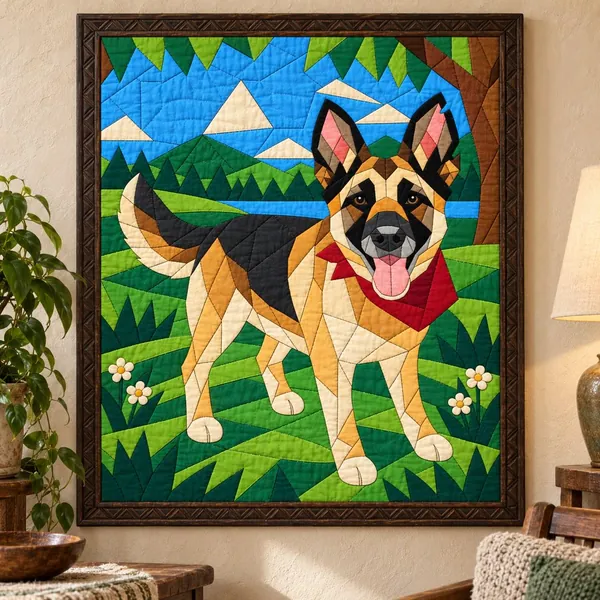 German Shepherd quilt pattern