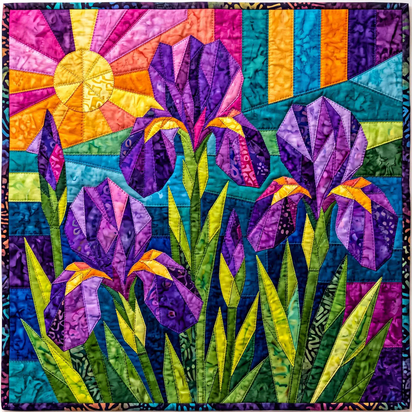 Irises quilt pattern